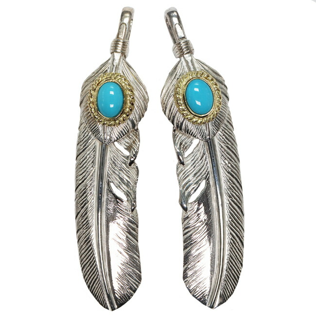 楽天市場】TADY&KING特大ハートSVフェザー金縄ターコイズ : TADY＆KING