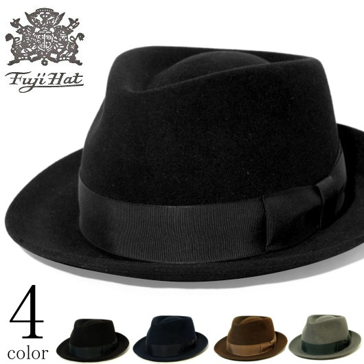 楽天市場】フェルトハット 中折れハット 中折れ帽子 メンズ ラビット
