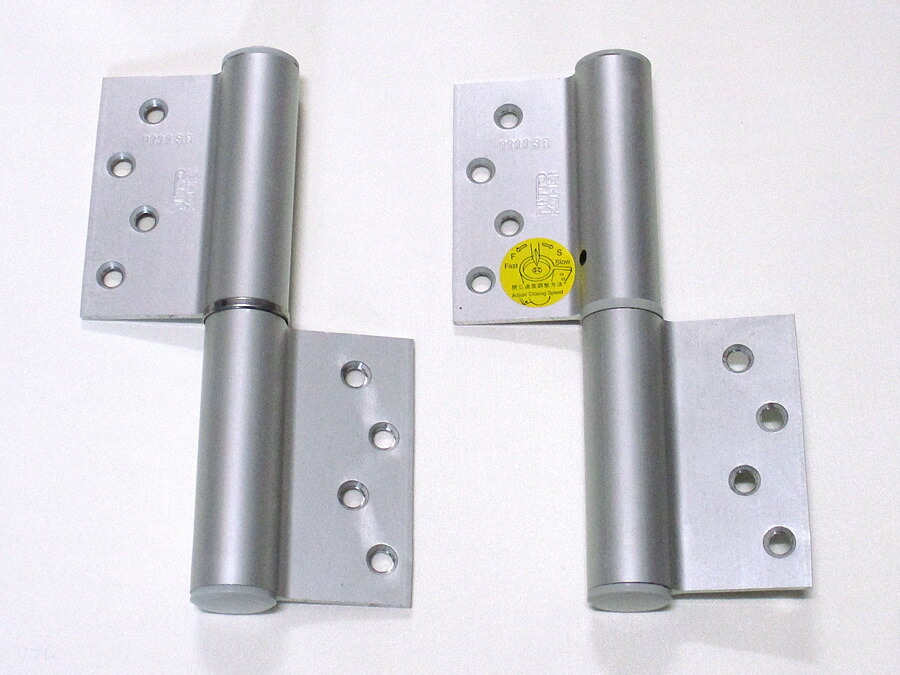 楽天市場】デンセイオートヒンジ1111SRストップ付右勝手シルバー色日