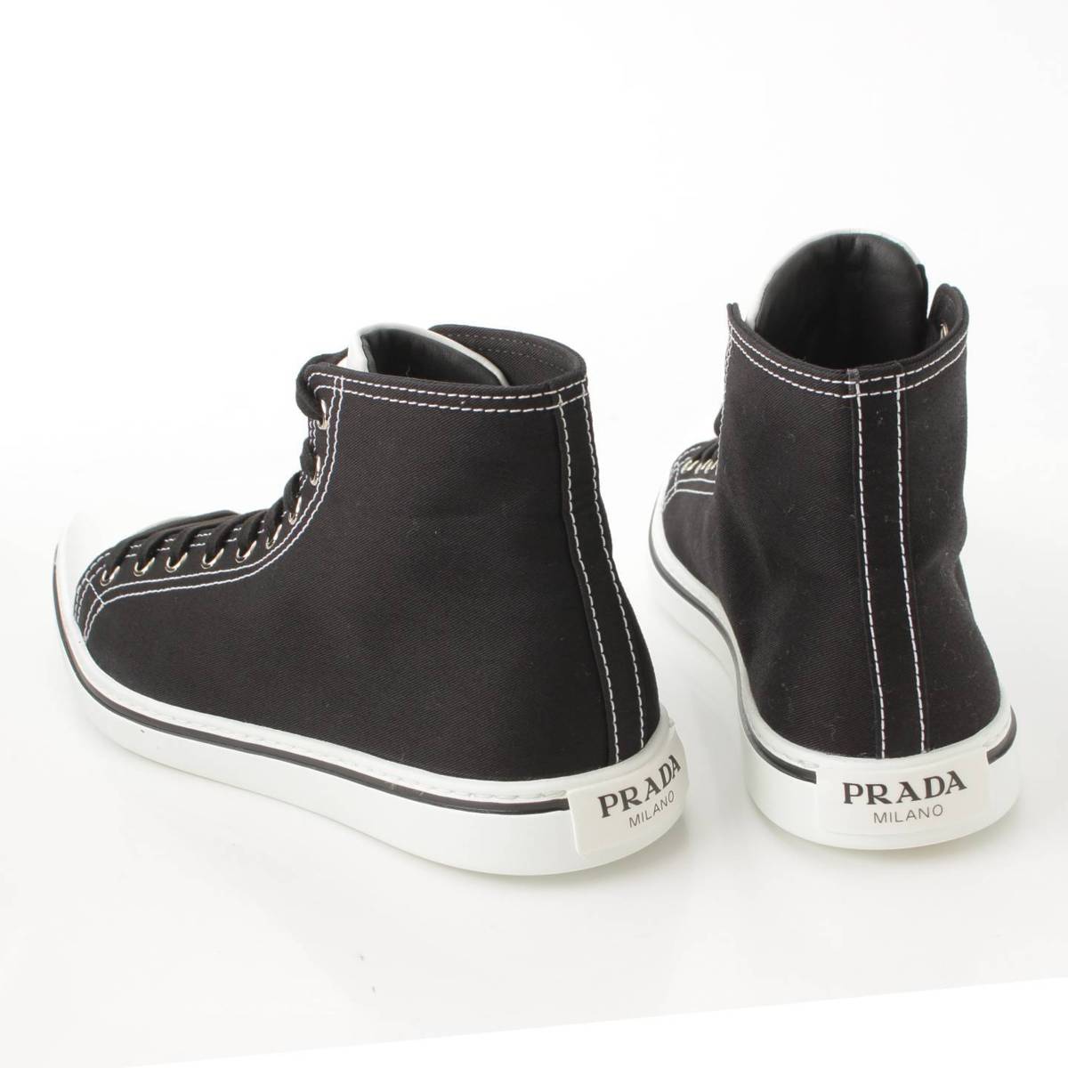 楽天市場】【プラダ】Prada ポインテッドトゥ キャンバス ハイカット