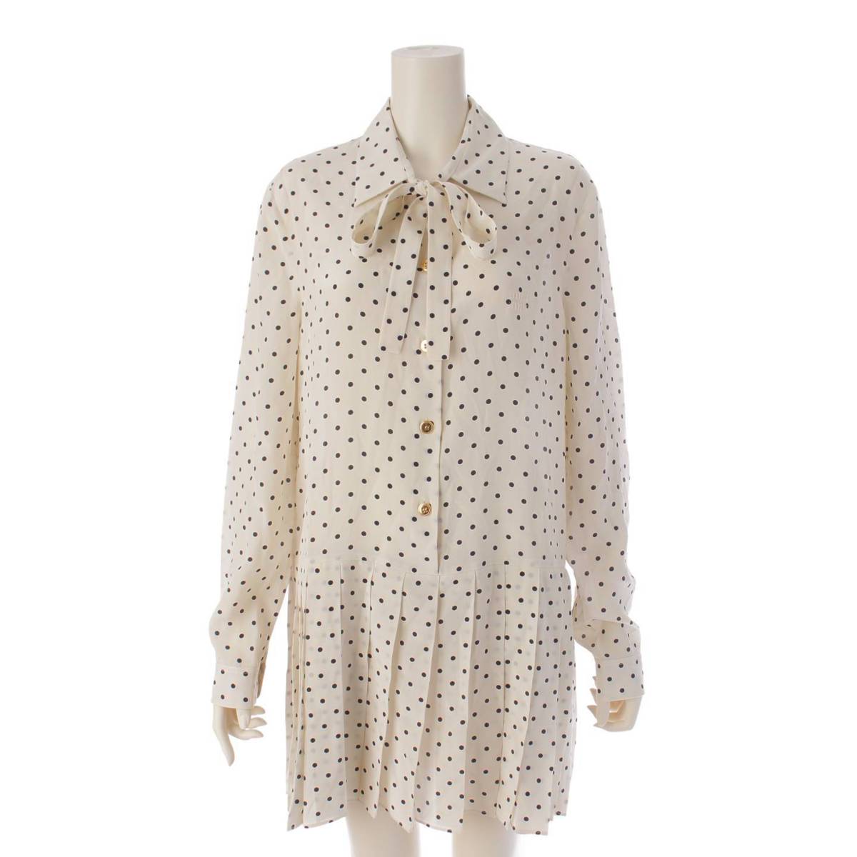 楽天市場】【ミュウミュウ】Miu Miu シルク ドット プリントクレープ