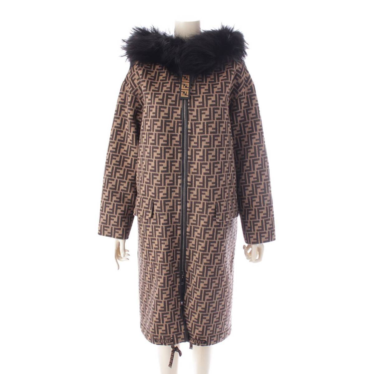 楽天市場】【フェンディ】Fendi フォックスファー ズッカ柄 シルク混