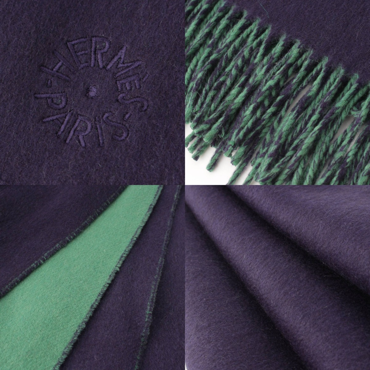 楽天市場】【エルメス】Hermes ロゴ カシミヤ ダブルフェイス