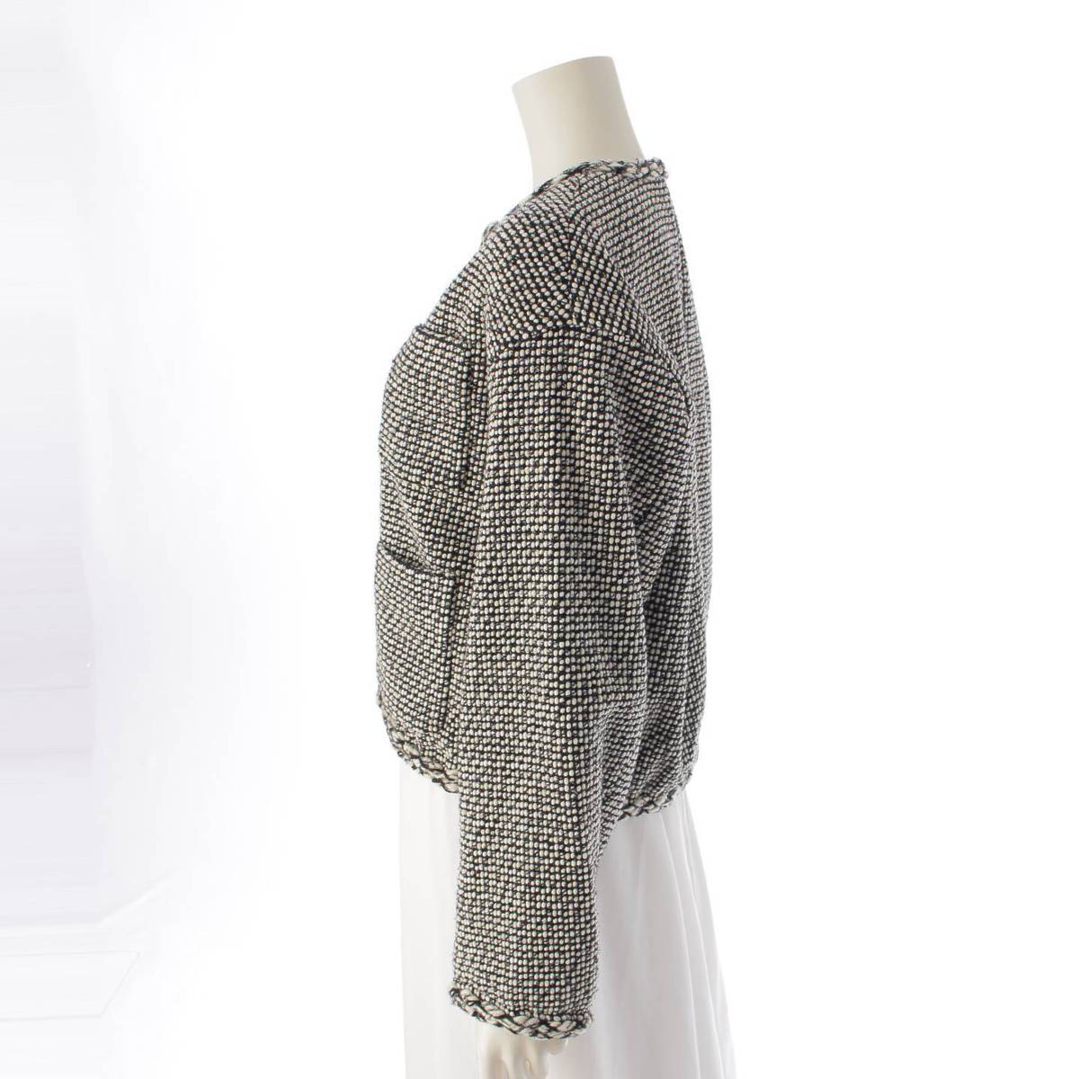 楽天市場】【ドゥロワー】DRAWER 22年 ノーカラー ツイード ジャケット