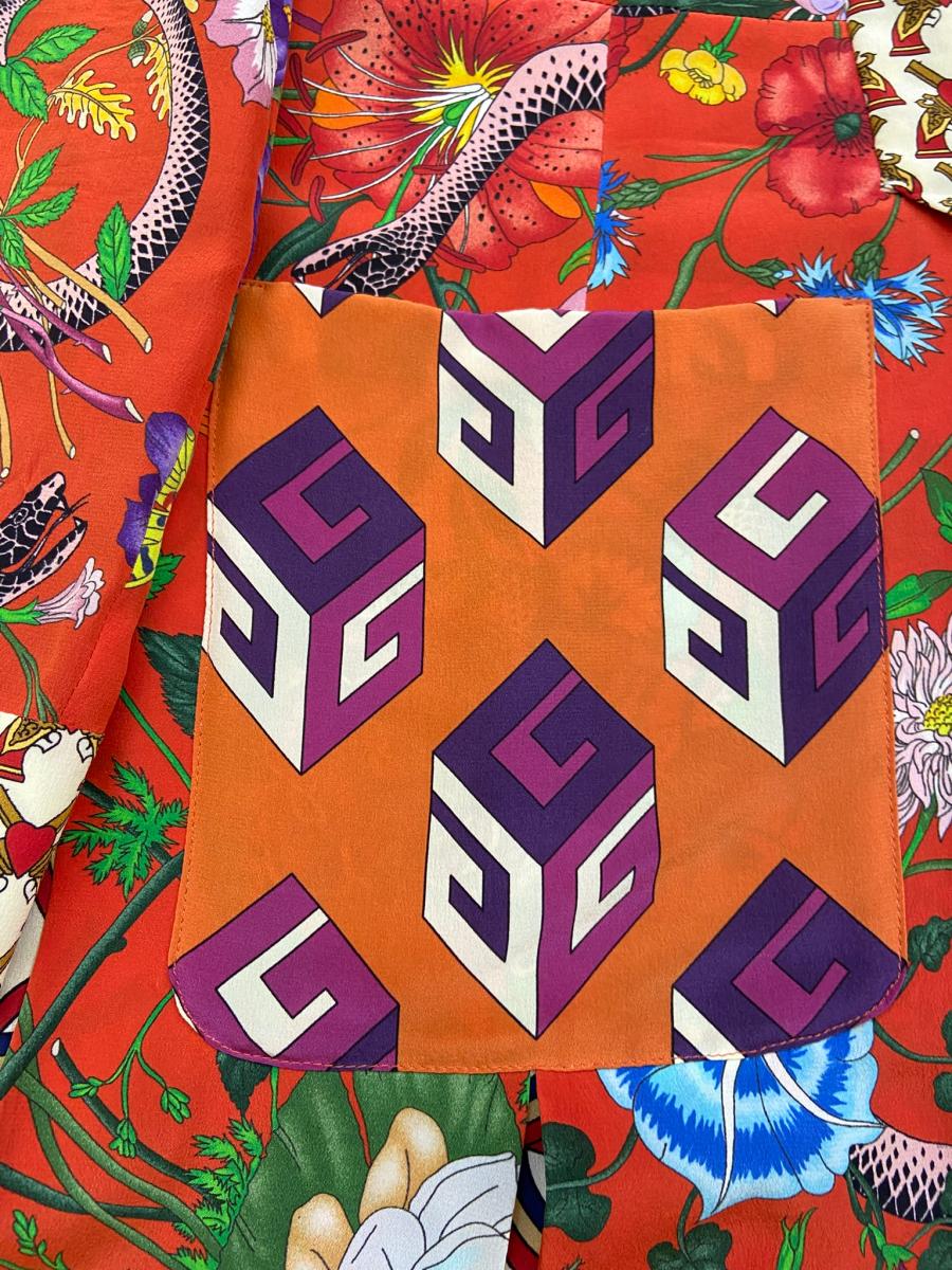 楽天市場】18AW GUCCI （グッチ） フラワー柄 シルク シャツ