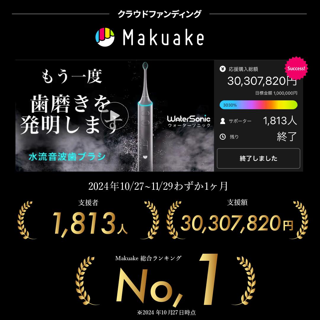 楽天市場】【予約注文限定13%OFF】 [ Water Sonic ] ジェット水流 音波