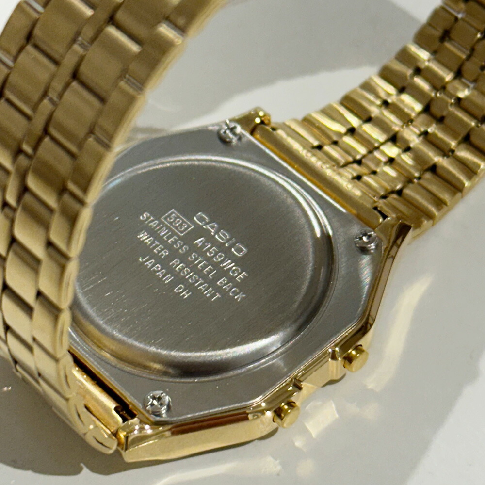 楽天市場】CASIO “CLASSIC” A159WGEA-1JF ゴールド/ブラック 日本製