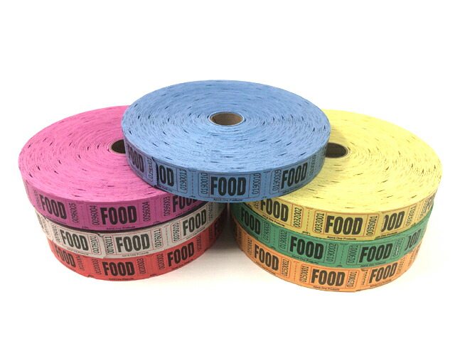楽天市場】FOOD TICKET ROLL 2000枚 フードチケット フード無料券