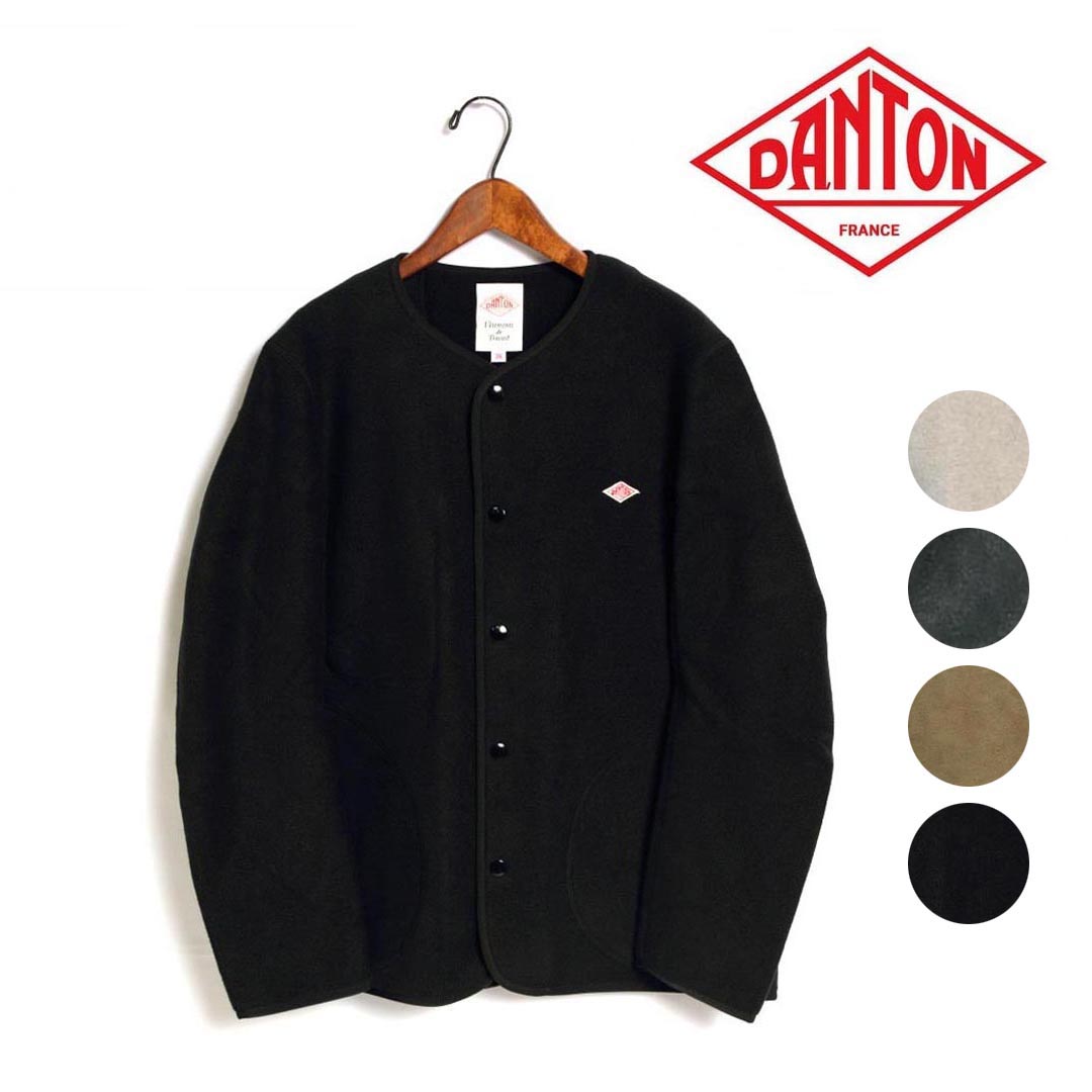 楽天市場】*メンズ DANTON ダントン ノーカラーフリースジャケット