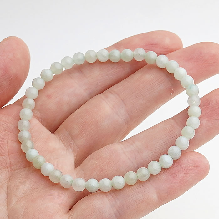 楽天市場】天然本翡翠AAA4mm ミャンマー産 ブレスレット 天然石