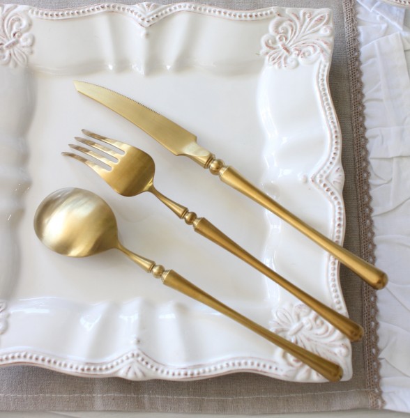 楽天市場】PARIS ディナーカトラリー ゴールド ナイフ フォーク
