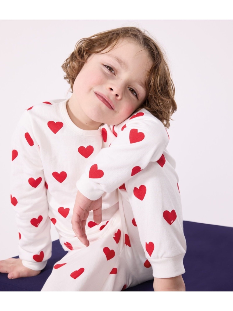 楽天市場】PETIT BATEAU ハートプリント長袖パジャマ プチバトー