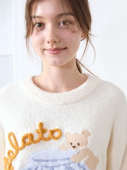 gelato pique｜ベビモコはちみつベアジャガードプルオーバー | Rakuten