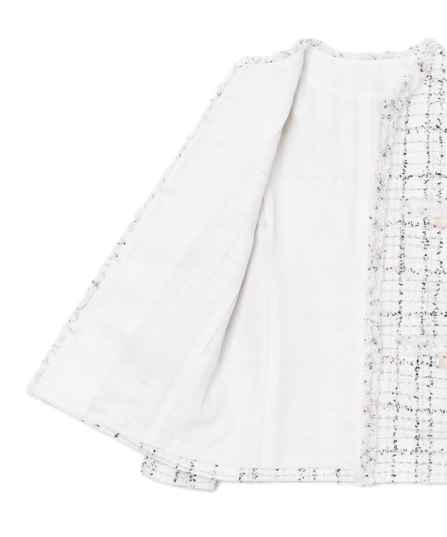 ANAYI｜【Eternal Line 2024】ミックスツイードロングノーカラー