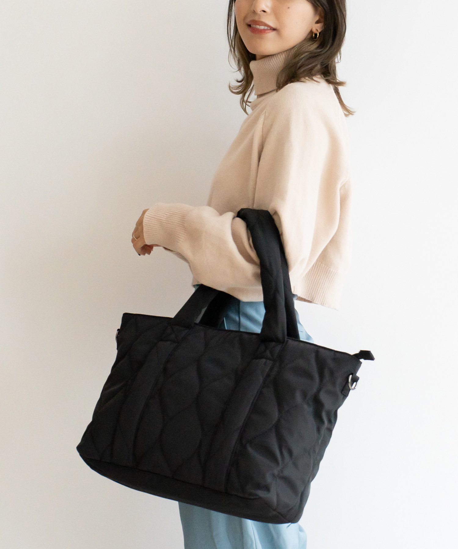 VitaFelice｜キルティング2wayトートバッグ レディース a4 大きめ 軽量