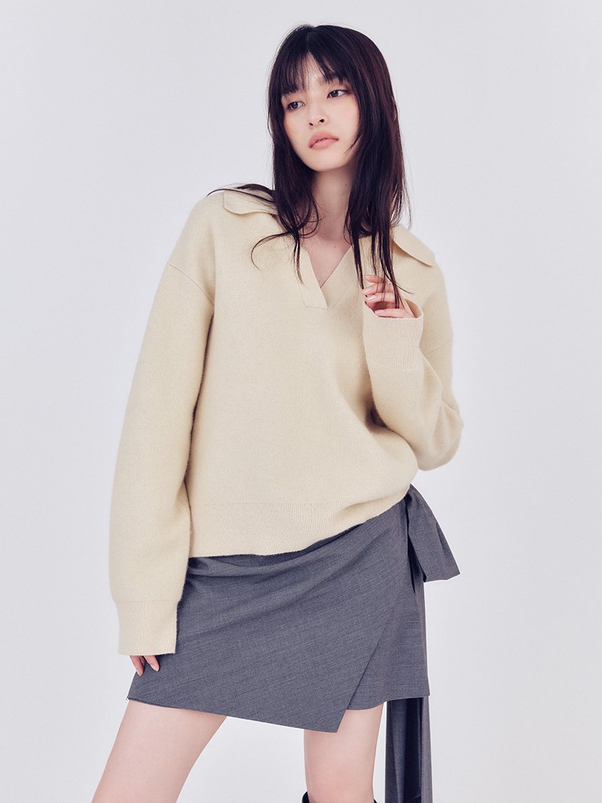 FRAY I.D｜ラクーンダブルフェイスポロカラープルオーバー | Rakuten