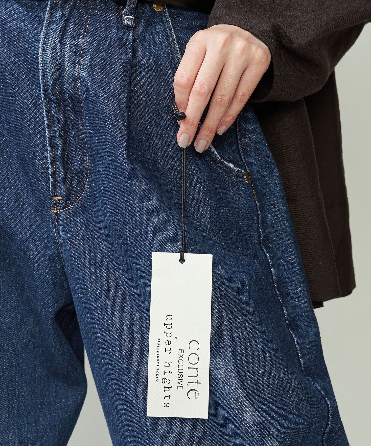 新品upper hights for conte UN 24 タックデニムパンツ 別注】＜upper hights for conte＞タックデニムパンツ UN（デニム