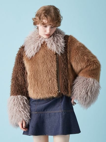 FURFUR｜エコファーライダースジャケット | Rakuten Fashion(楽天