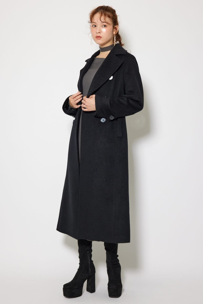 rienda｜ダブルカラーシェイプドチェスターコート | Rakuten Fashion