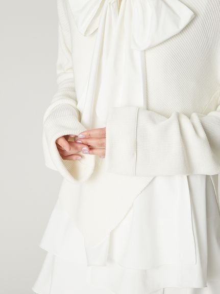 FRAY I.D｜リボンタイコンビニットチュニック | Rakuten Fashion(楽天