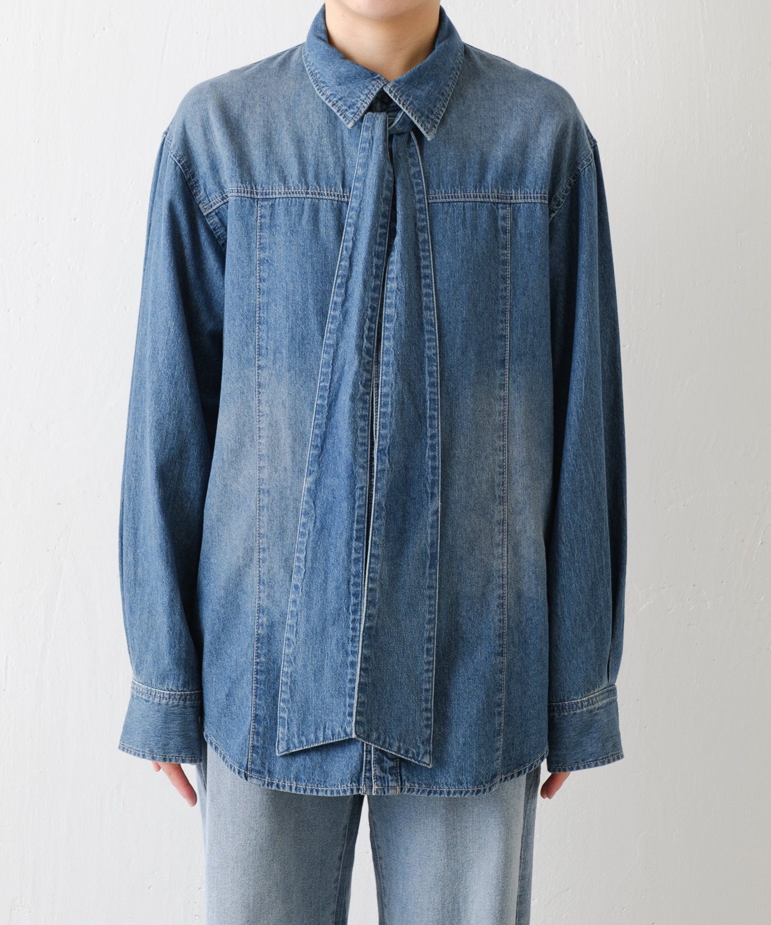 COLLAGE GALLARDAGALANTE｜ボウタイデニムシャツ | Rakuten Fashion