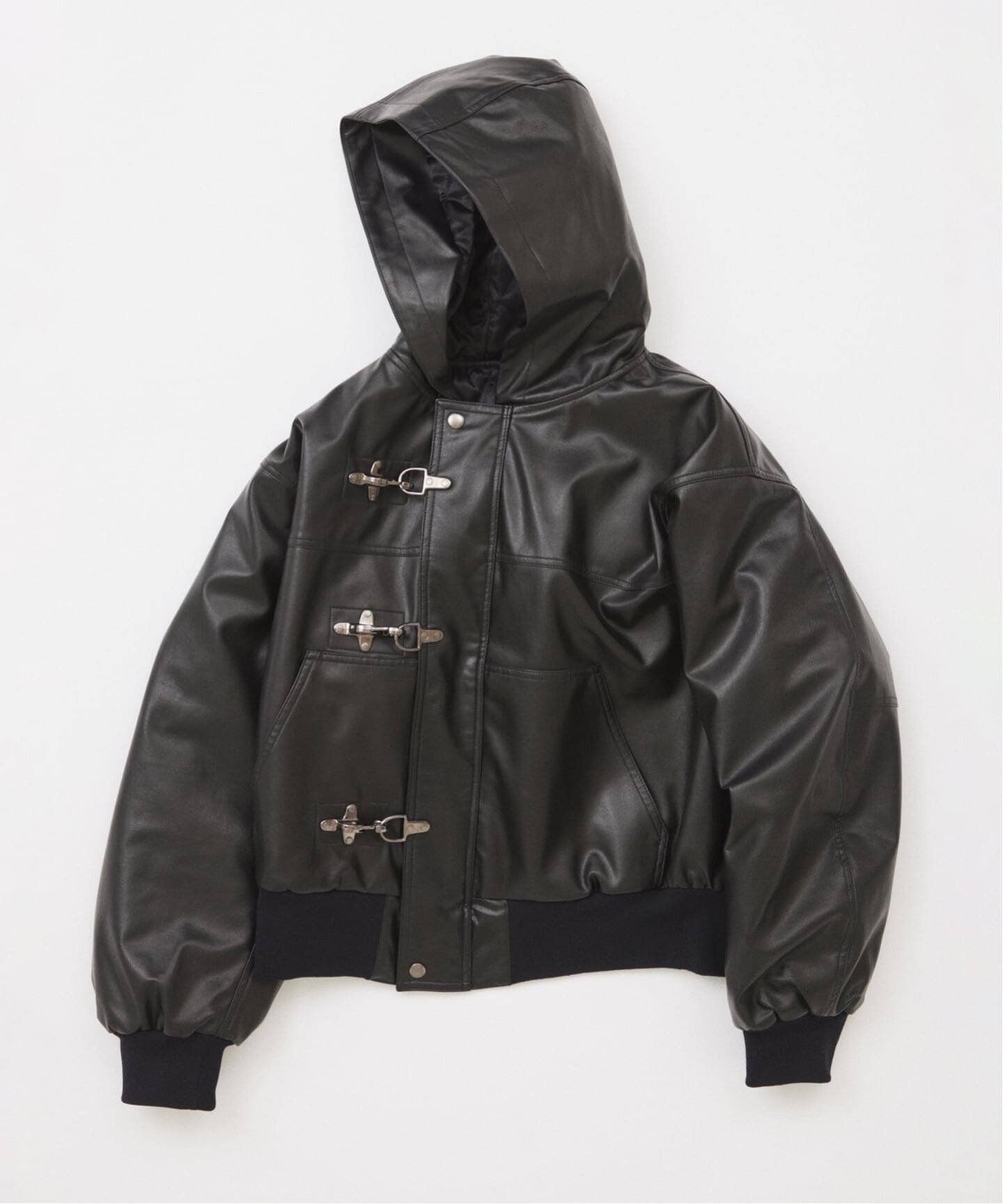 JOURNAL STANDARD｜フェイクレザー ファイヤーマン フード ジャケット