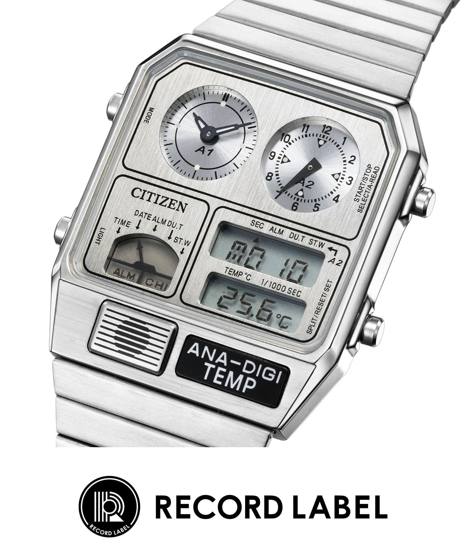 CITIZEN｜シチズン レコードレーベル メンズ アナデジテンプ JG2101