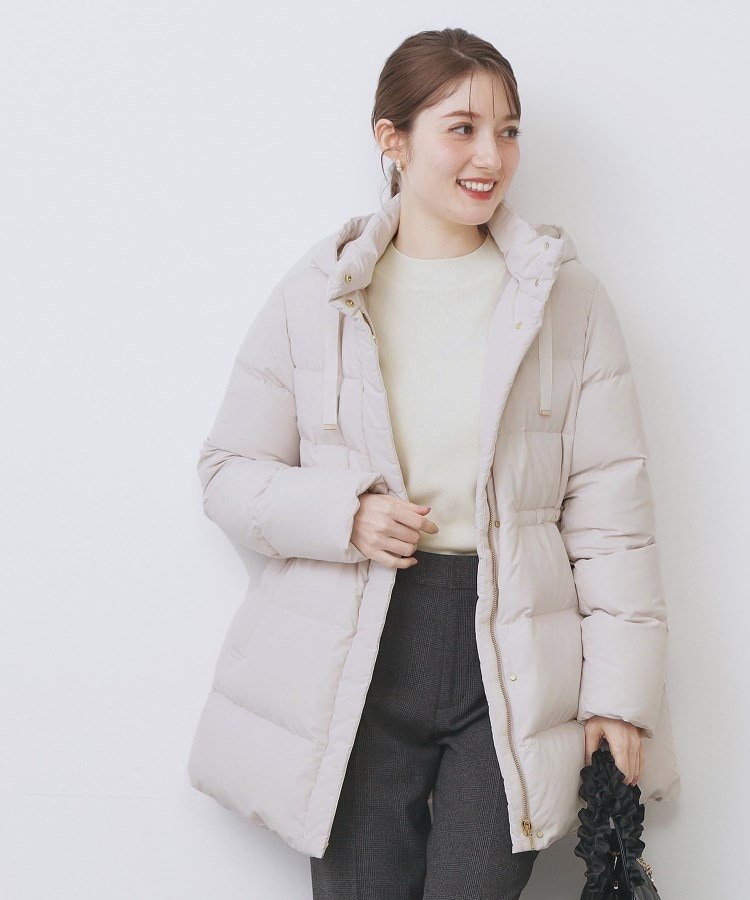 index｜KAWADAダウンドロストミドルコート【撥水/洗濯機OK/2WAY/静電気