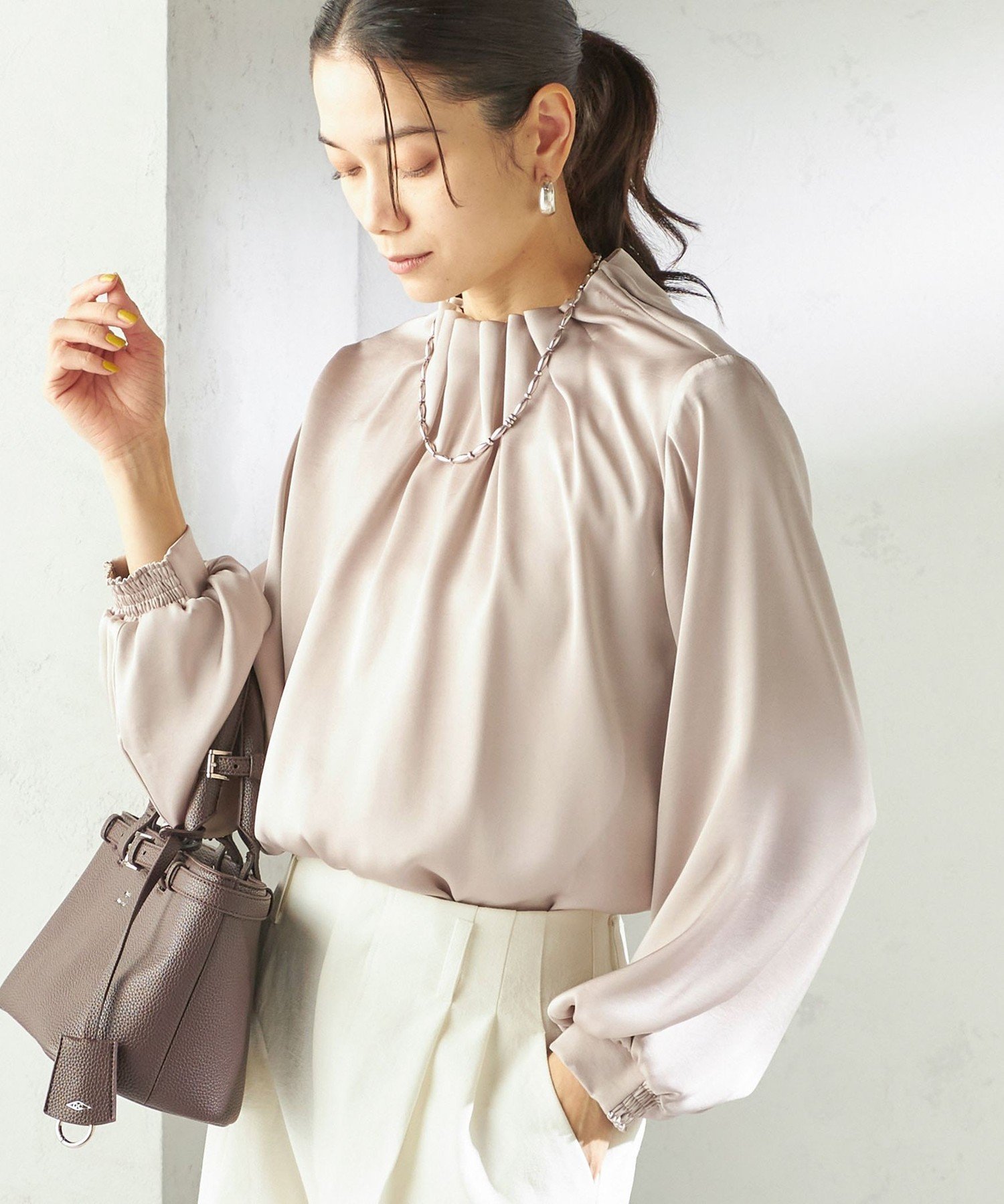 arts&science ギャザーブラウス SHIPS｜《一部追加予約》【一部WEB限定】<手洗い可能>ヴィンテージ