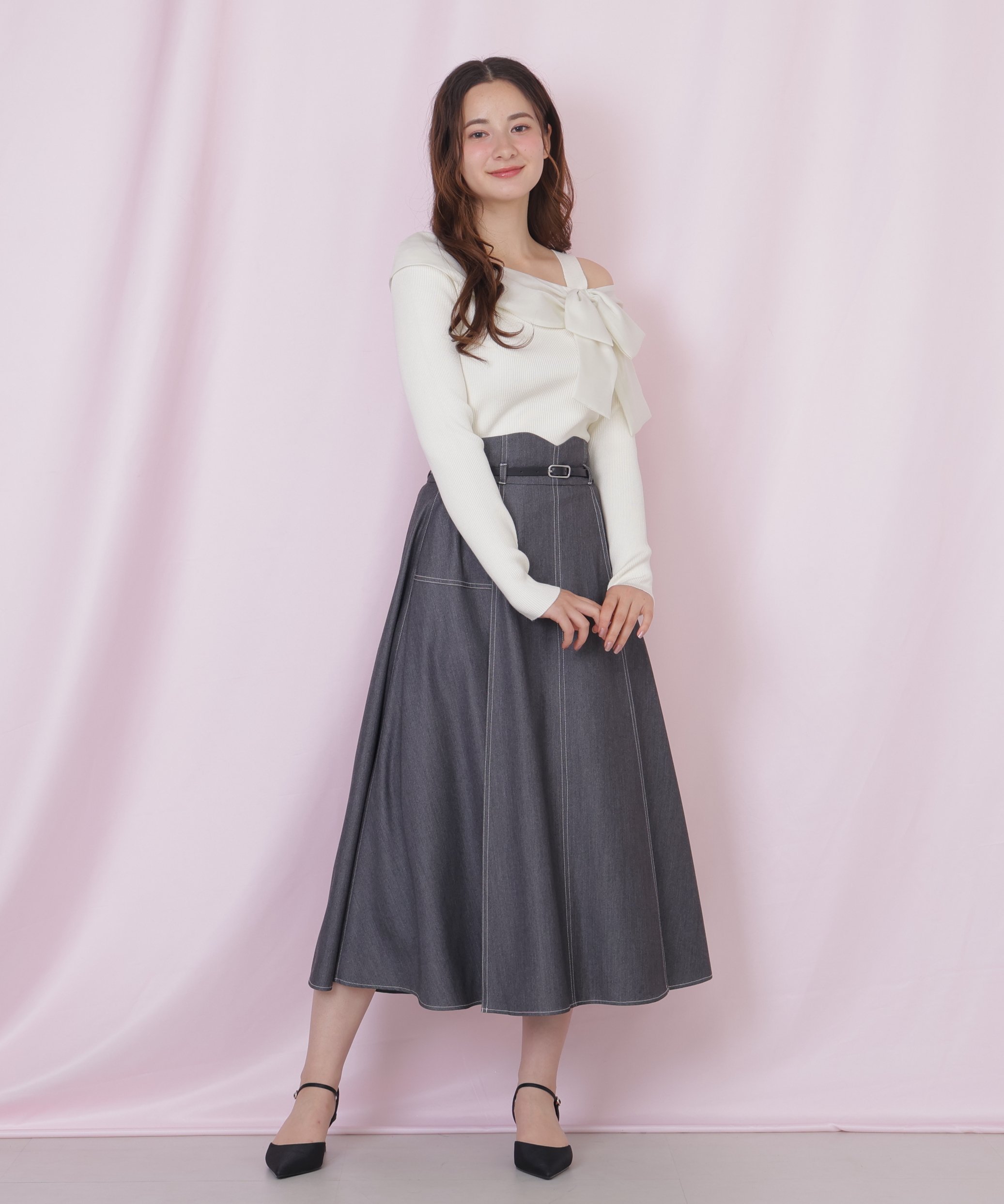 JILL by JILL STUART｜アシメリボンニット | Rakuten Fashion(楽天