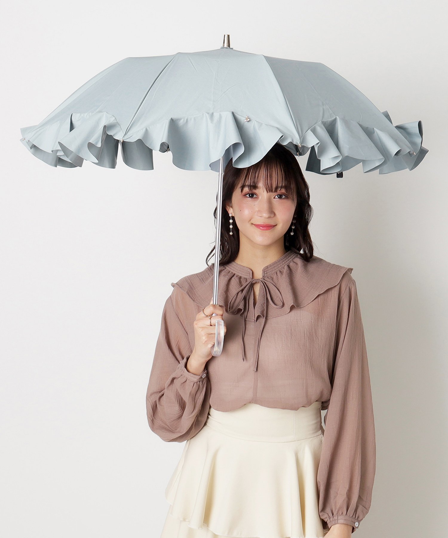 MOONBAT｜LANVIN en Bleu(ランバン オン ブルー)ラッフルフリル 日傘