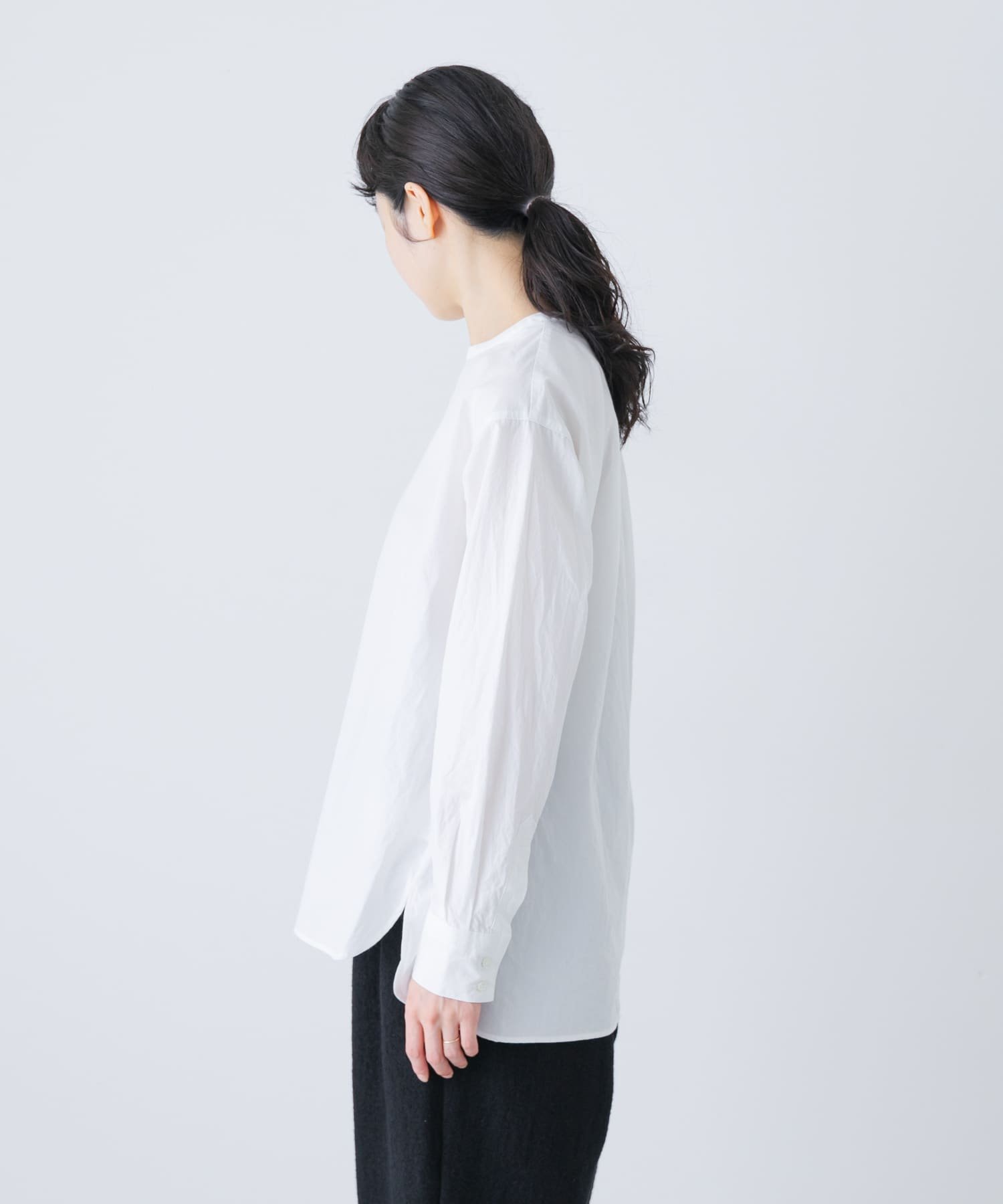 かぐれ｜コットンクルーネックプルオーバーシャツ | Rakuten Fashion