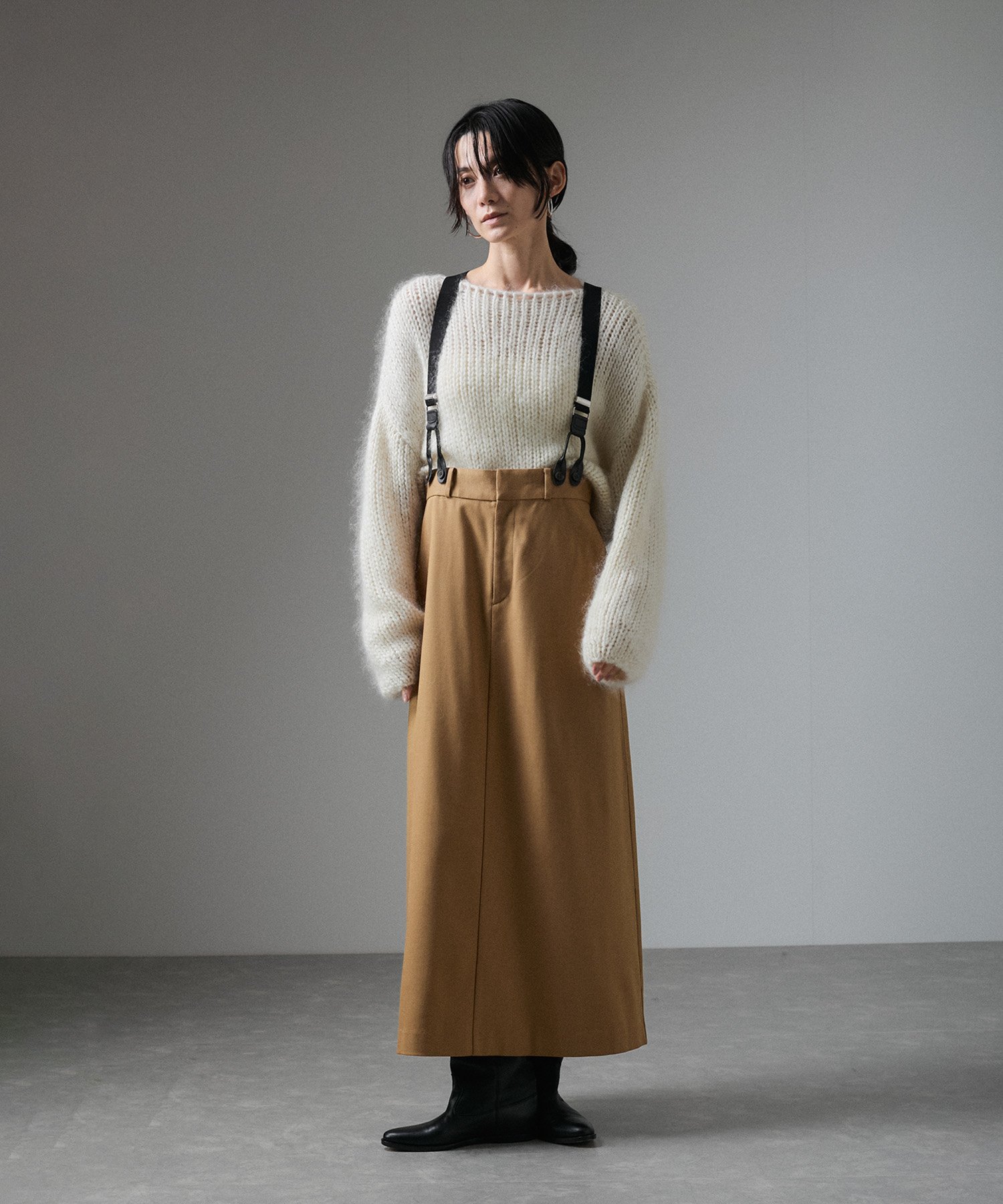 SALON adam et rope'｜【WEB限定】サスペンダートラペーズスカート