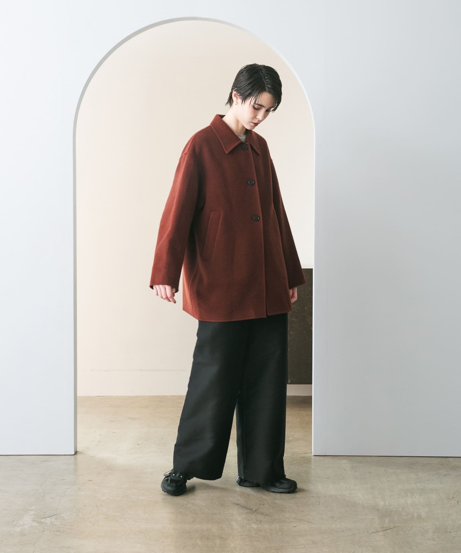 URBAN RESEARCH｜スーパー140ステンカラーリバーミドルコート