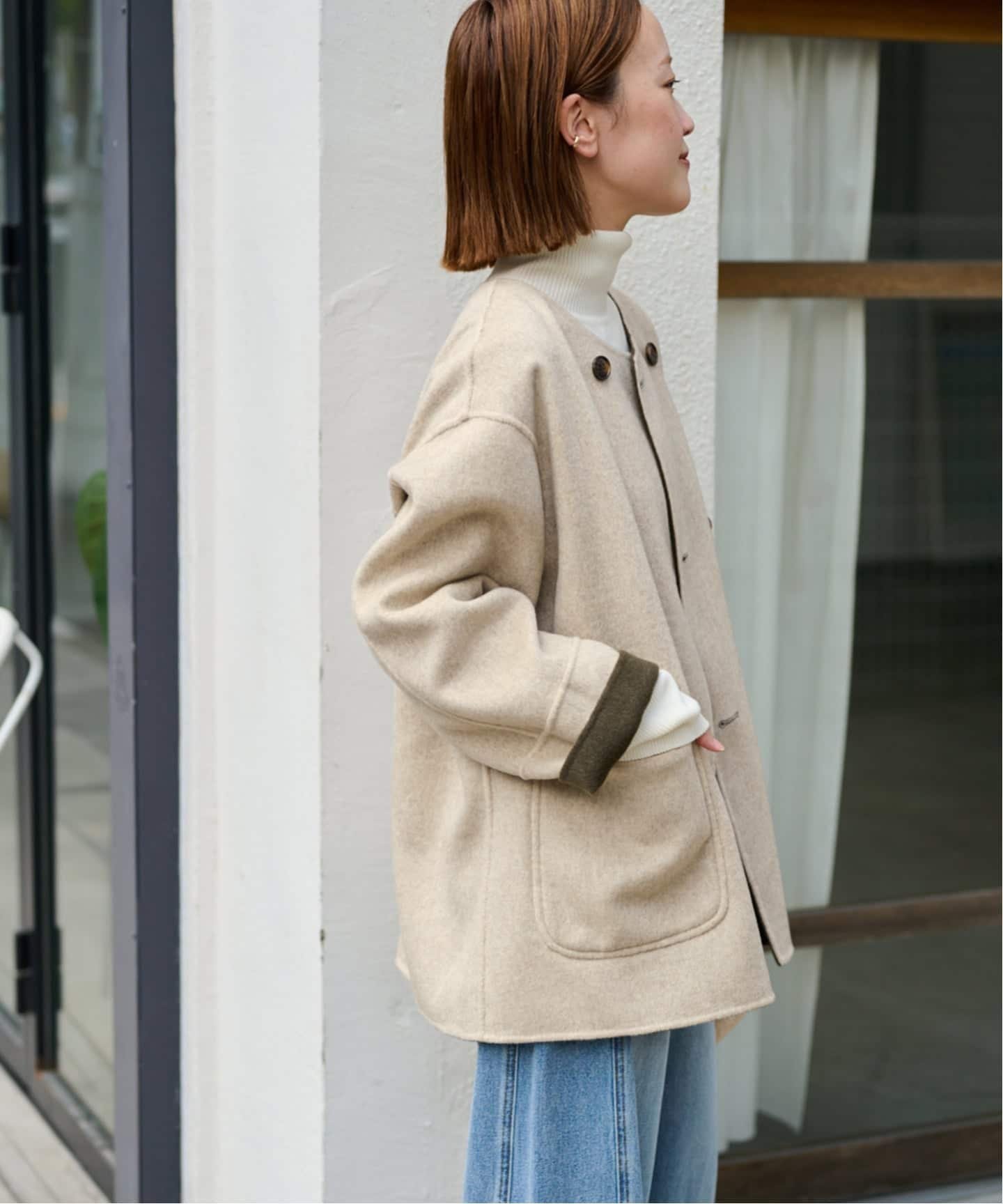 JOURNAL STANDARD relume｜《新色》リバーシブルノーカラーショート