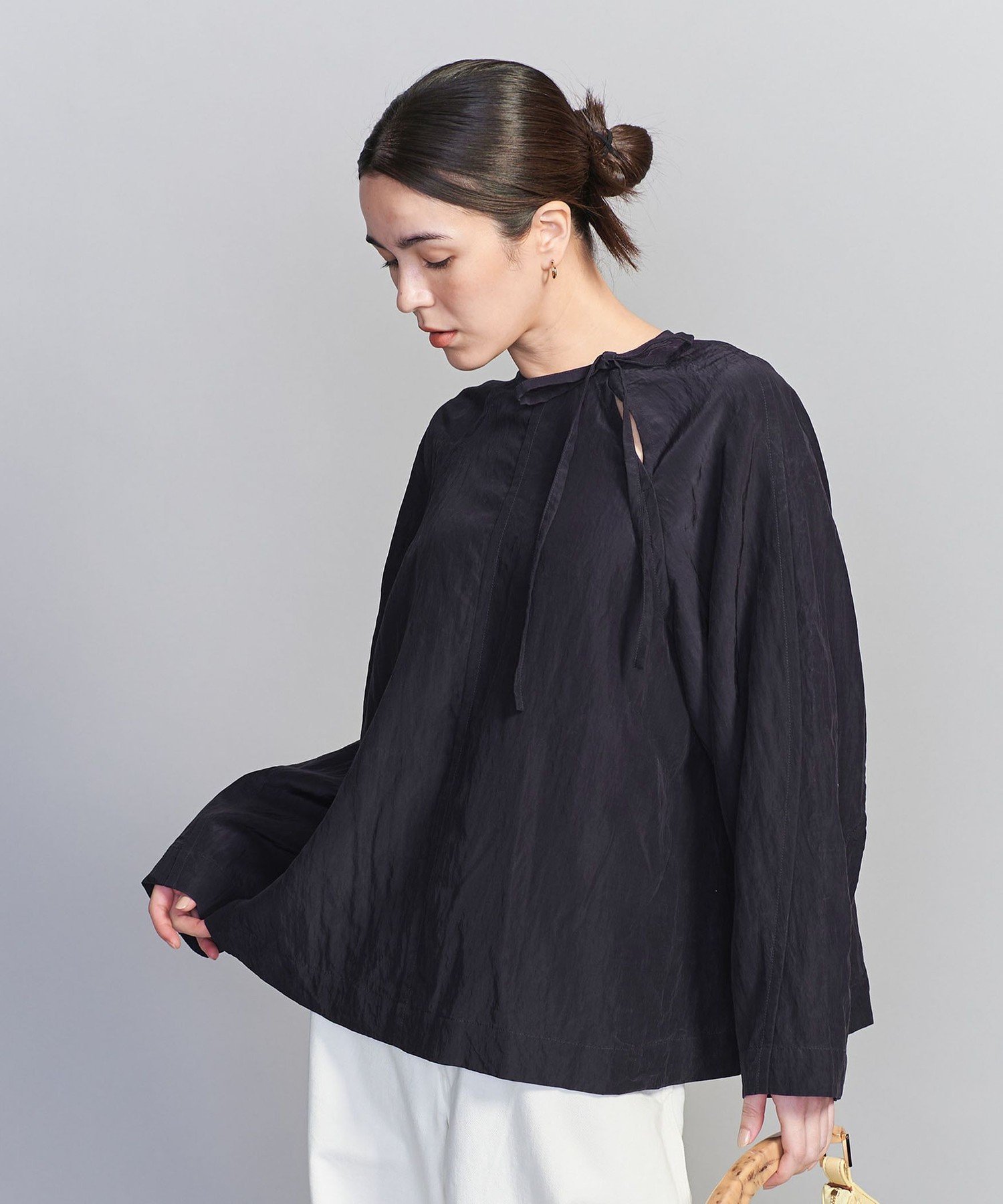 UNITED ARROWS LTD. OUTLET｜キュプラ リボンタイノーカラーブラウス