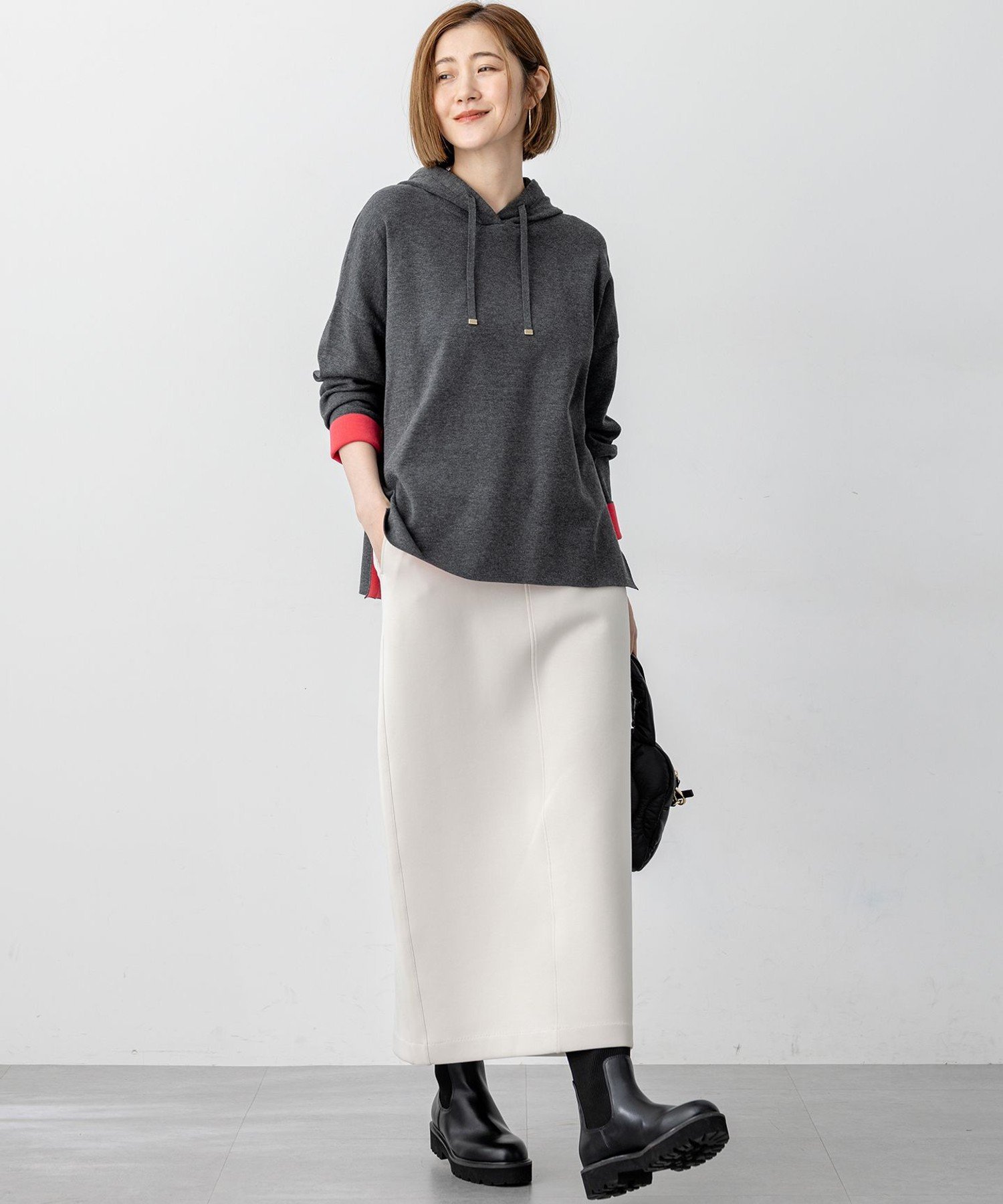 23区｜【洗える】コットンエアーダンボール Iライン スカート