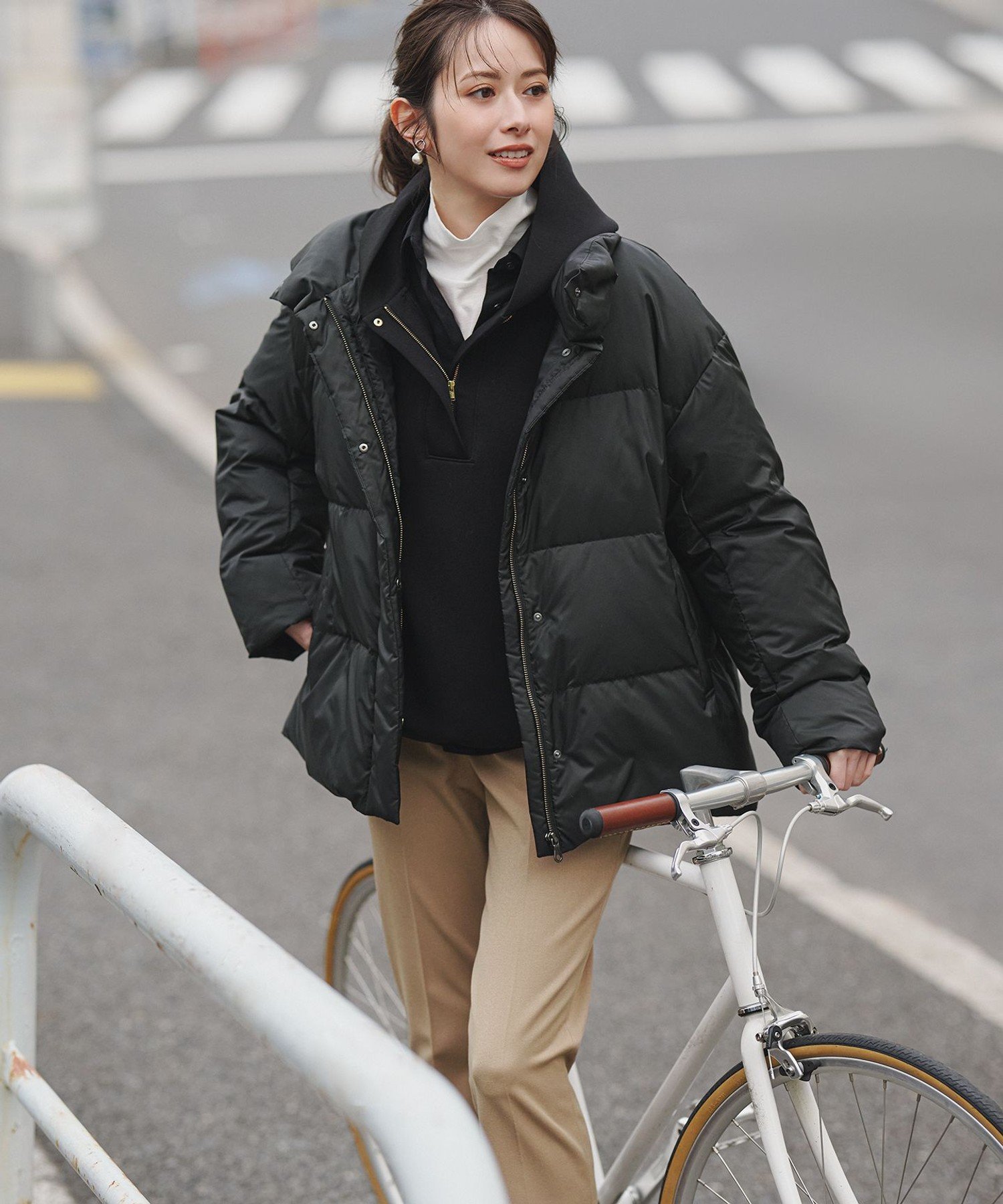 23区｜【洗える】コットンエアーダンボール ドロスト フーディー