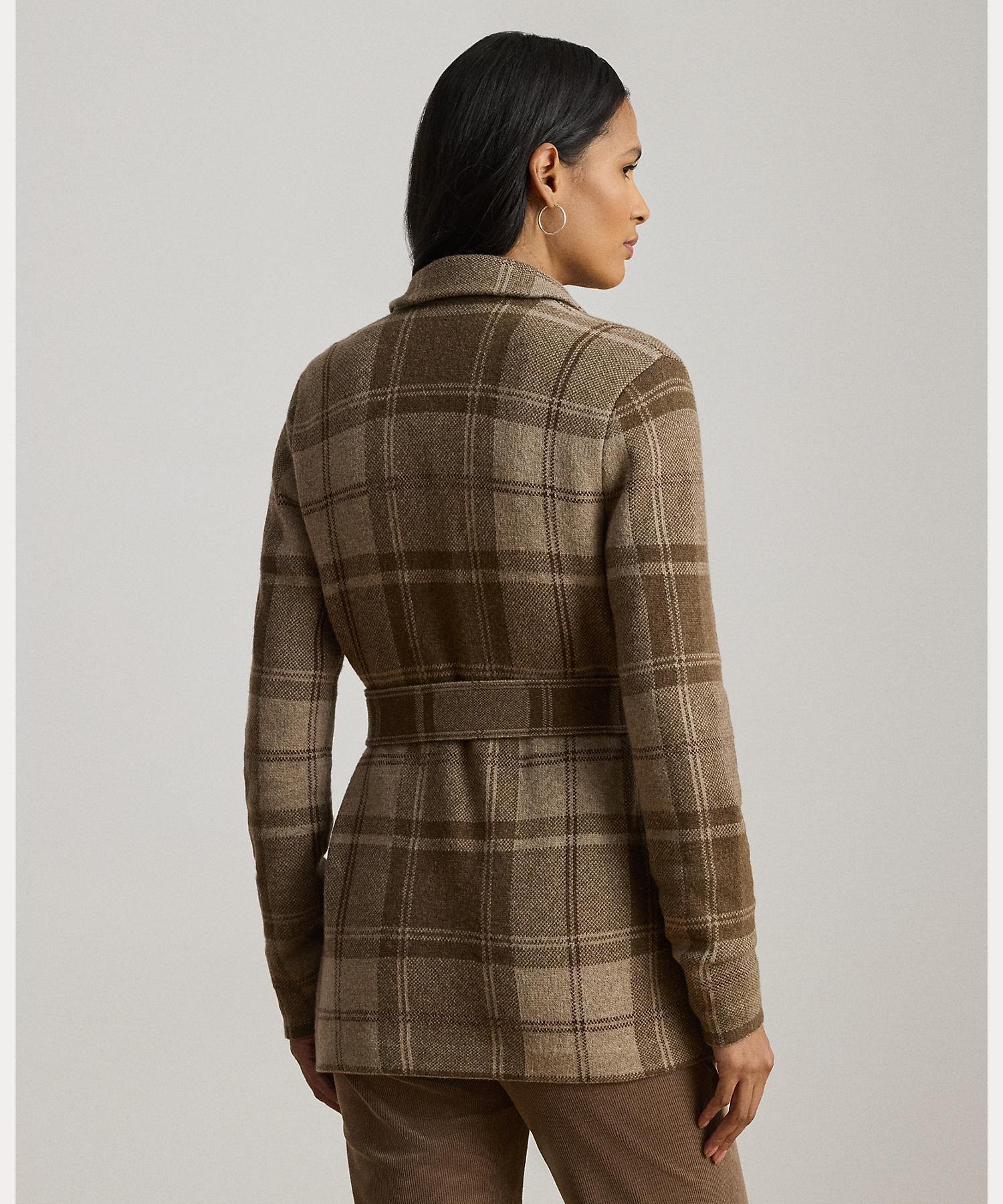 RALPH LAUREN｜チェック ベルテッド ダブルニット ブレザー | Rakuten