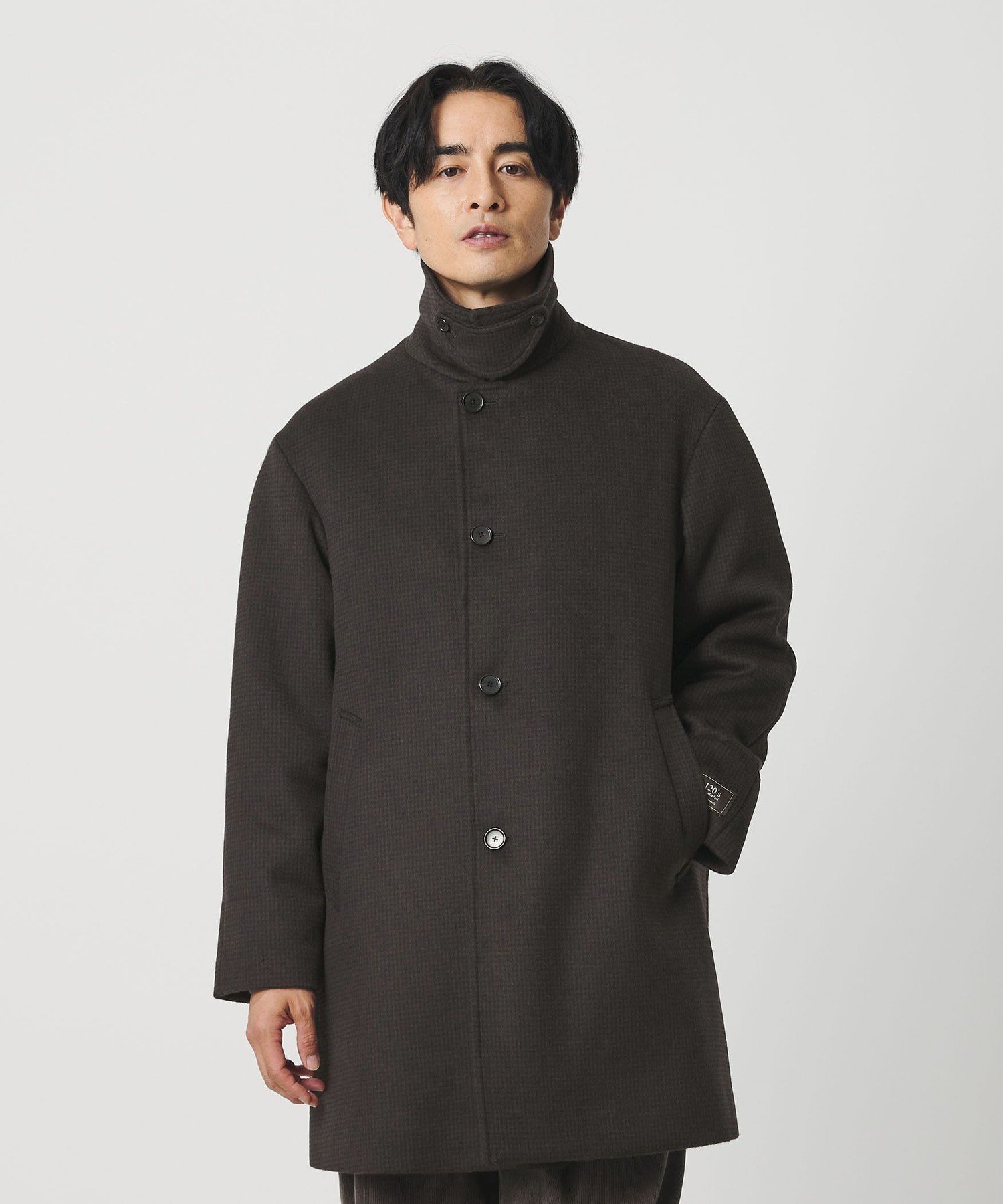 BEAUTY&YOUTH UNITED ARROWS｜120S メルトン チェック バルカラー