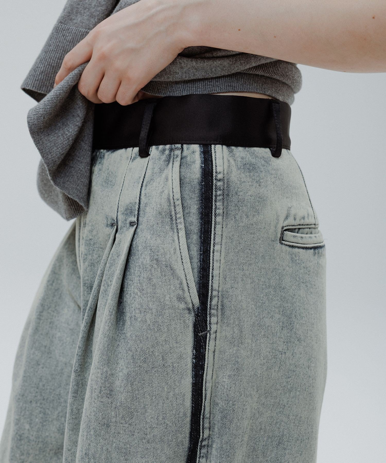 ADAM ET ROPE'｜【EMOELLE】ドレスデニムパンツ | Rakuten Fashion