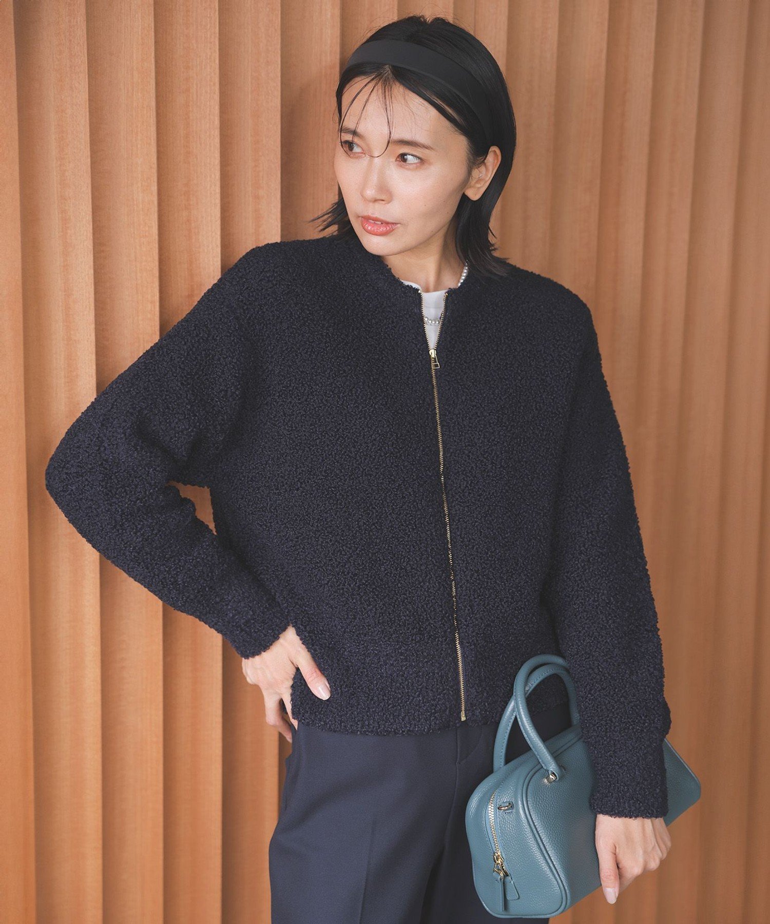 UNFILO｜プードルニット ZIPカーディガン | Rakuten Fashion(楽天