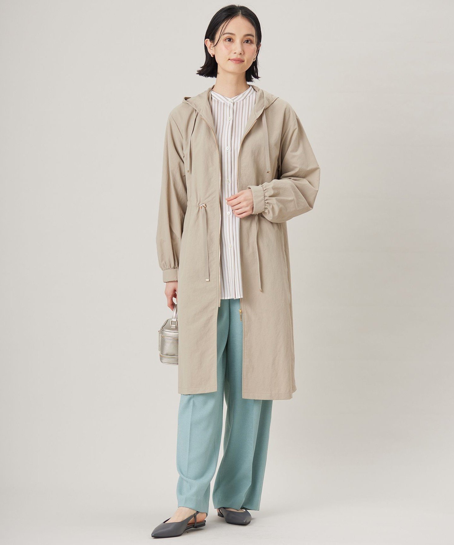 自由区｜【撥水加工・UVケア・洗える】ライトグログランフーデッド