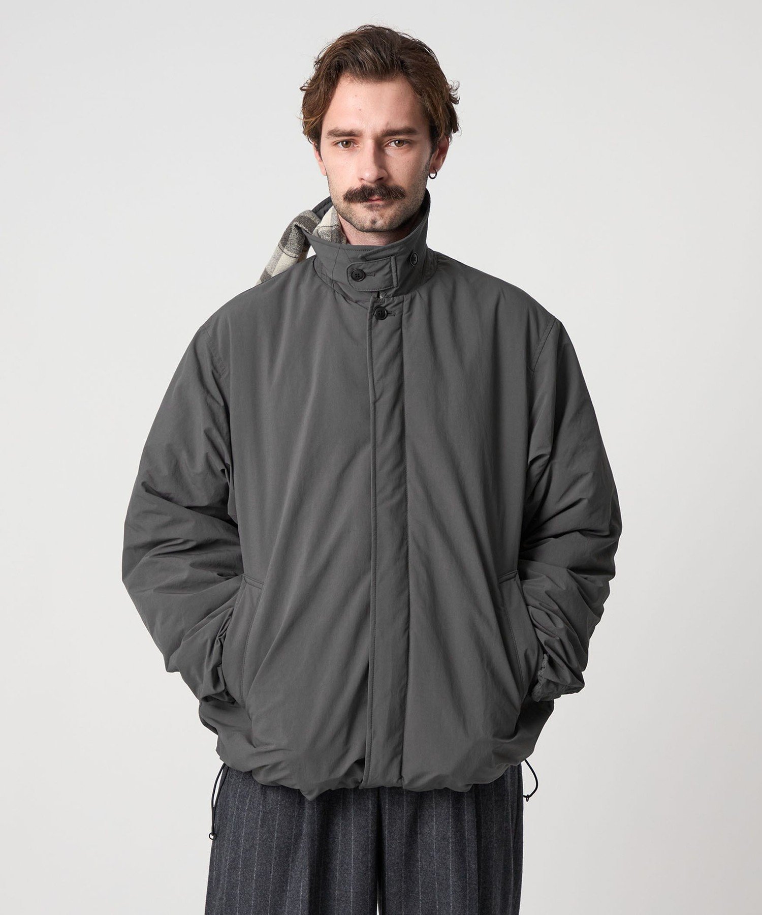 25AW ＜Steven Alan＞ ダルマ バルカラー ジャケット Ⅱ 黒 BEAUTY&YOUTH UNITED ARROWS｜<Steven Alan> ダルマ バルカラー