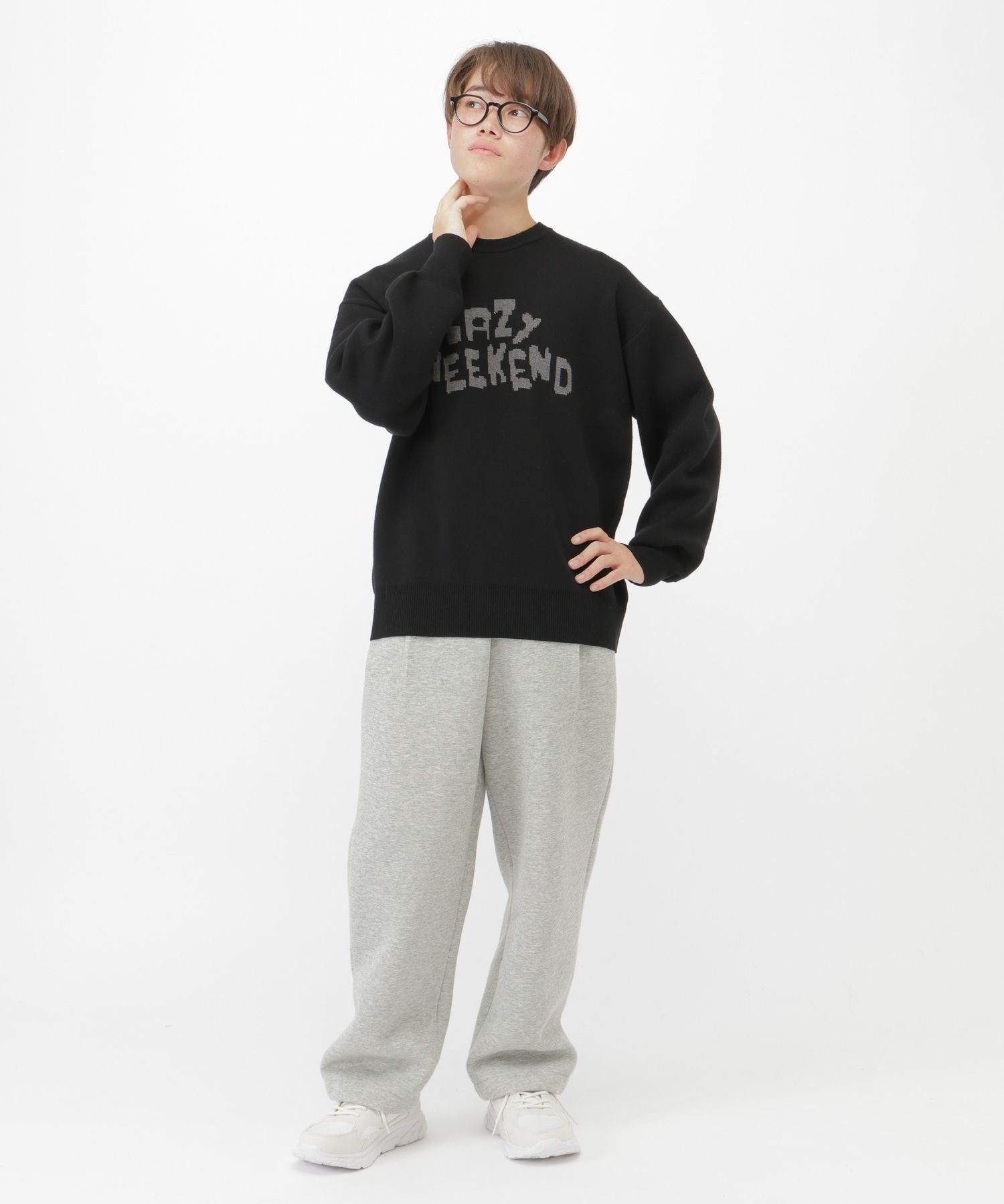 GLOBAL WORK｜レタリングニット/AND YUA ANY/599699 | Rakuten Fashion