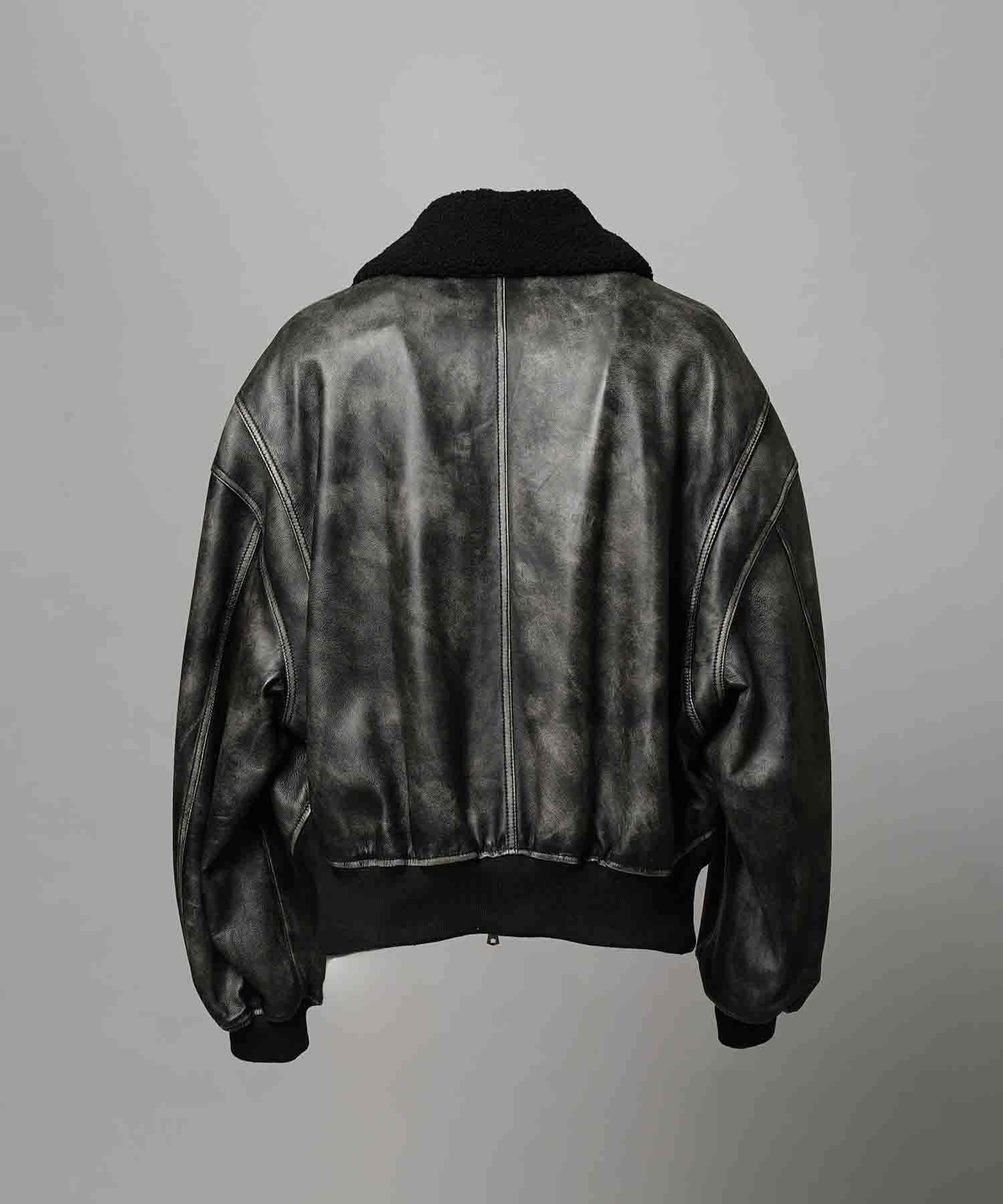MAISON SPECIAL｜Sheep Leather Mouton Prime-Over G-1 Flight Jacket