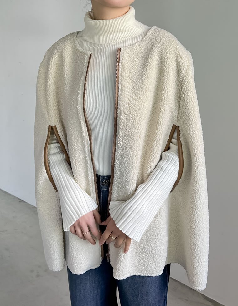 DOUDOU｜ウーレットポンチョ風アウター | Rakuten Fashion(楽天