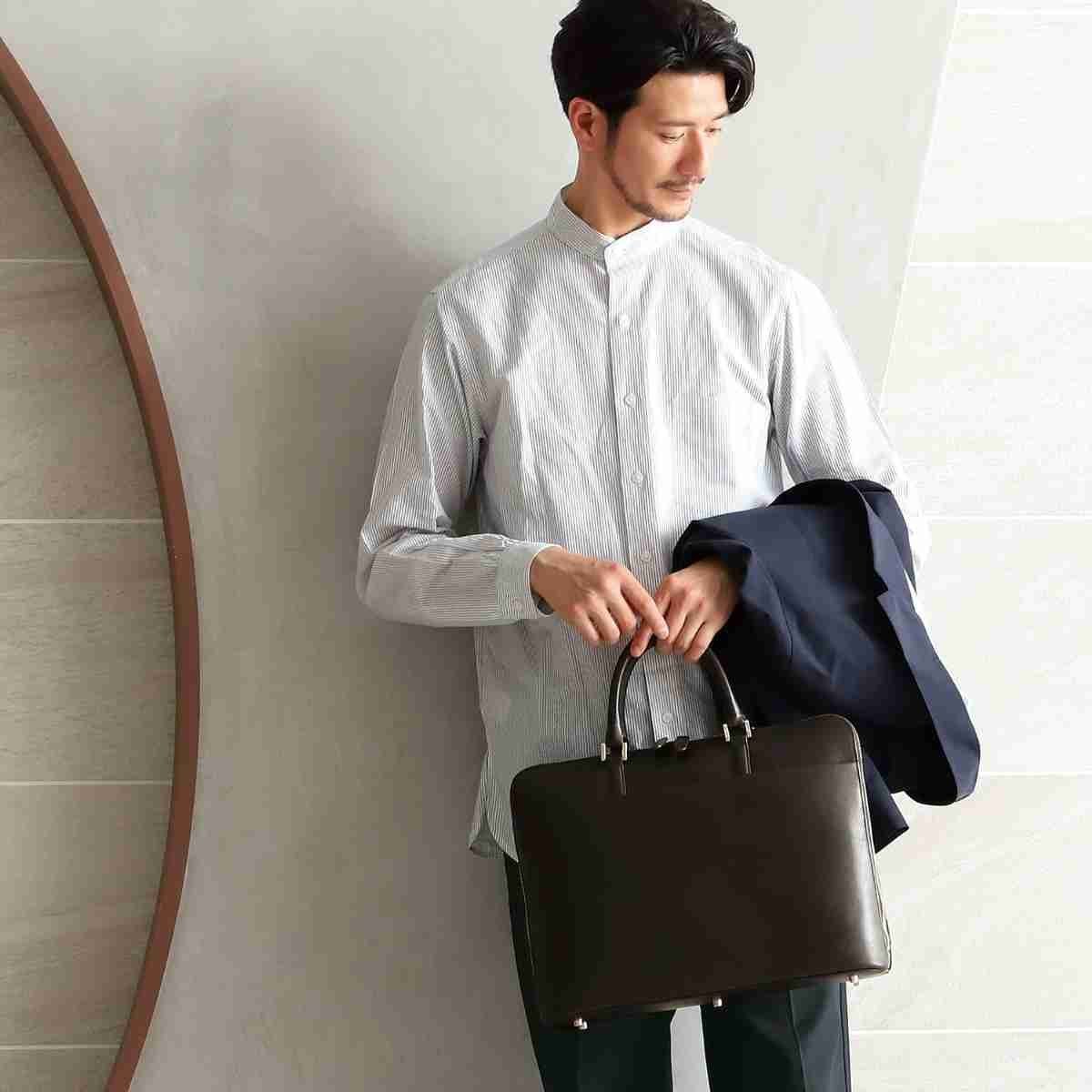 BLUE SINCERE｜本革 ビジネスバッグ 軽量 自立 14型PC可 撥水 メンズ