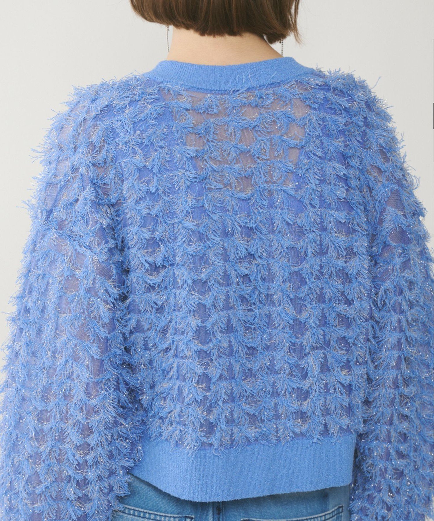 GRACE CONTINENTAL｜フリンジニットzipカーディガン | Rakuten Fashion