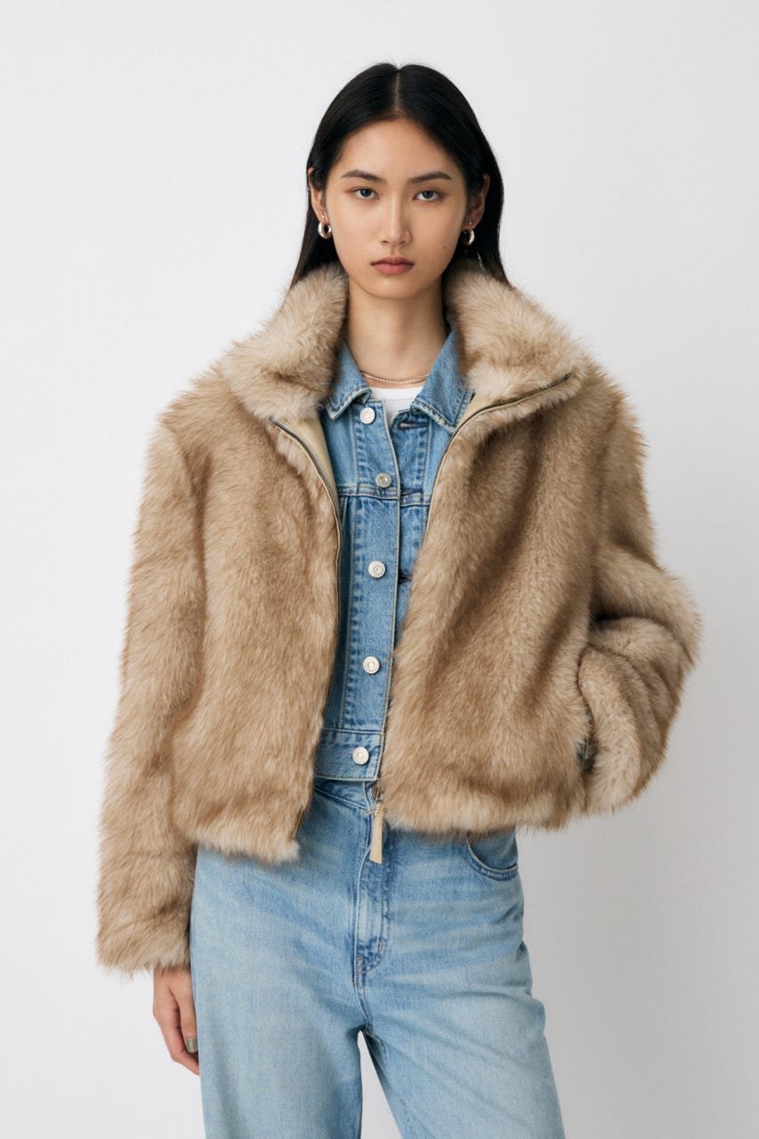 moussy｜【otonaMUSE掲載】F/FUR STAND COLLAR ジャケット | Rakuten